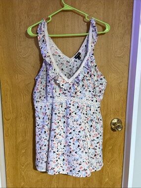 torrid Ruffle Lace Trim Tank